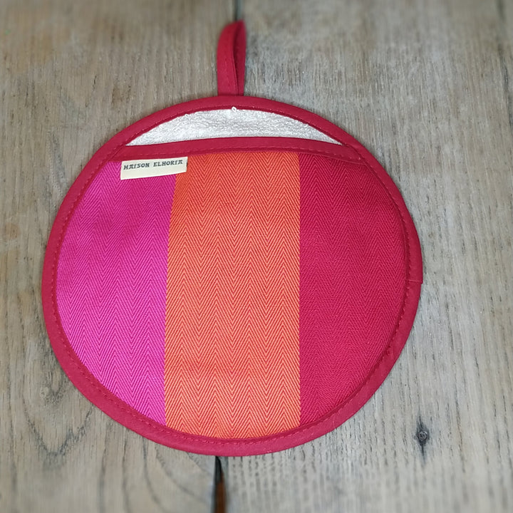 Pot Holder - Red orange pink Maison Elhoria