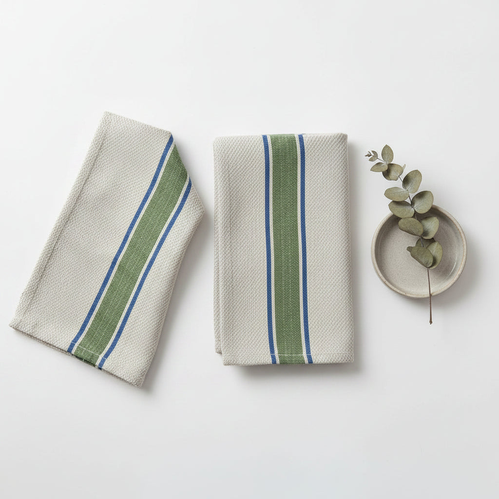 A pair of  green and blue stripes on a clear background