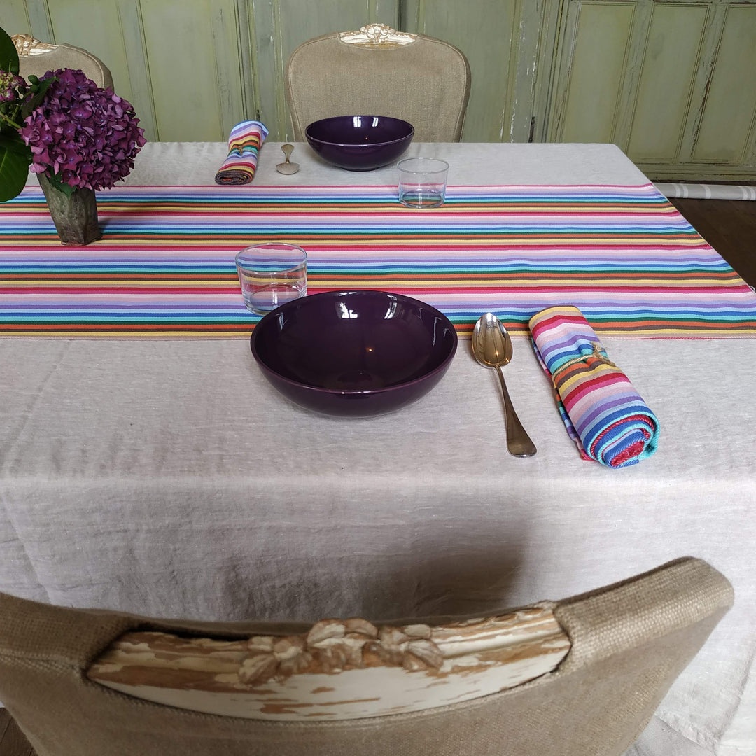 Table runner & napkins - Rainbow