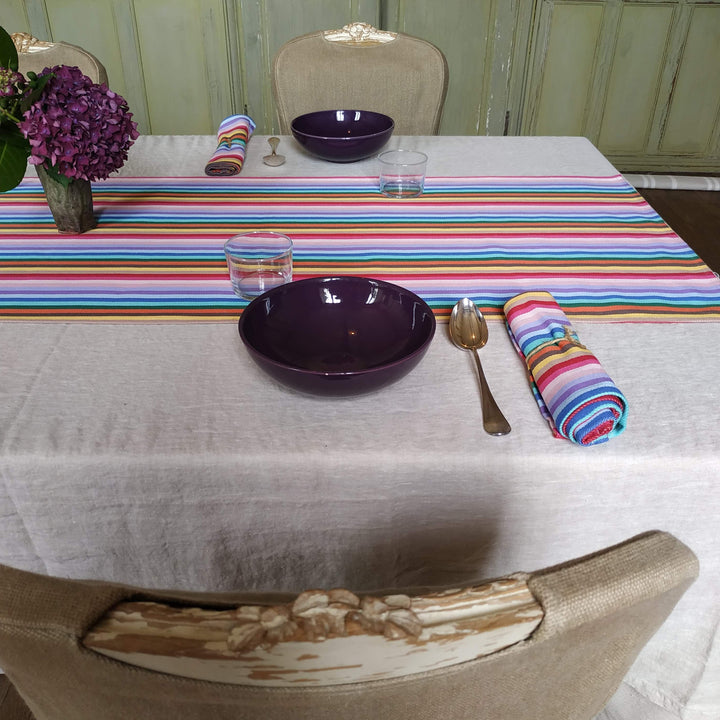 Table runner & napkins - Rainbow